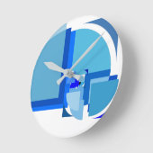 アクリル時計 ラウンド壁時計 (傾斜)