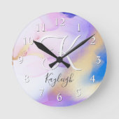 アクリル時計 ラウンド壁時計 (正面)