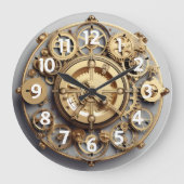 アクリル時計 偽のギア作品 ラージ壁時計 (正面)