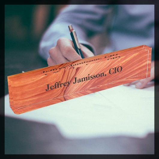 アクリル机用ネームプレートキャニオンスワール2 パーソナライズされた デスクネームプレート