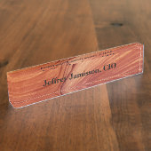 アクリル机用ネームプレートキャニオンスワール2 パーソナライズされた デスクネームプレート (側面)