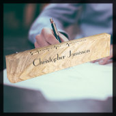 アクリル机用ネームプレートフェイク、薄茶色の石 デスクネームプレート