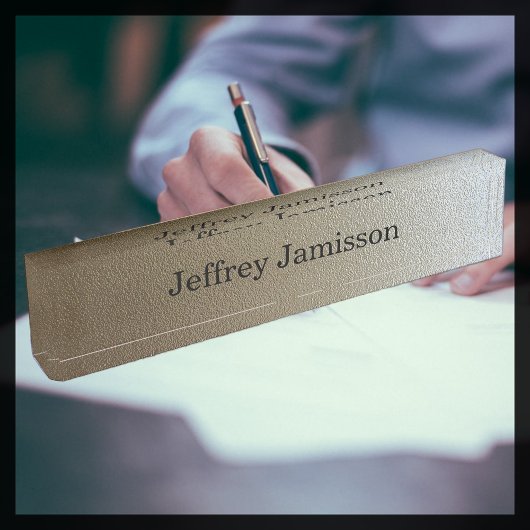 アクリル机用ネームプレート、クロム勾配デザイン デスクネームプレート