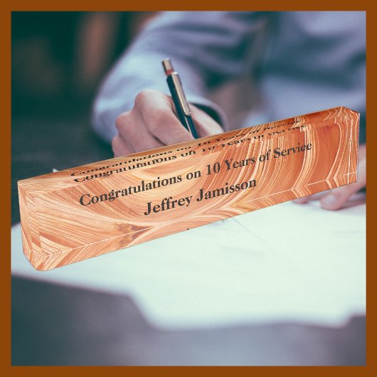 アクリル机用ネームプレート、10年間のサービス デスクネームプレート