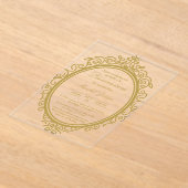 アクリル楕円キンセアニラ アクリル招待状 (レイダウン)