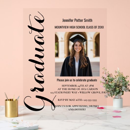 アクリル標識卒業生 アクリルサイン (ウェディング)