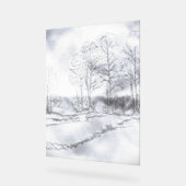 アクリル標識樹木線デザインスタイル アクリルサイン (傾斜)