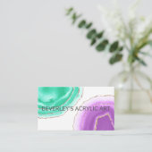 アクリル樹脂アーティスト手作りホームデコール 名刺 (スタンド正面)