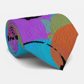 アクリル油アートブライトカラフルサークル ネクタイ (ロール)