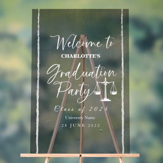 アクリル法律学校卒業ウェルカムパーティーサイン アクリルサイン (ニュートラル)