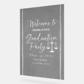 アクリル法律学校卒業ウェルカムパーティーサイン アクリルサイン (傾斜)