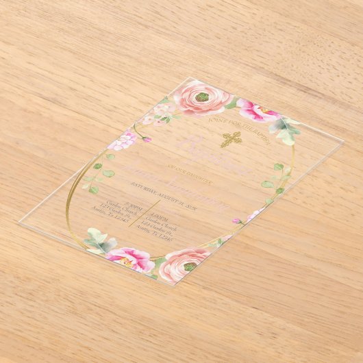 アクリル洗礼 アクリル招待状 (レイダウン)