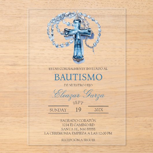 アクリル洗礼 アクリル招待状 (正面)