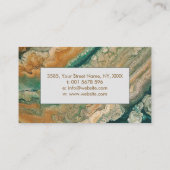 アクリル流しの抽象芸術エメラルド海岸線ビ   ジネス 名刺 (裏面)