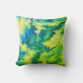 アクリル流し,青,緑,黄,結晶/ クッション