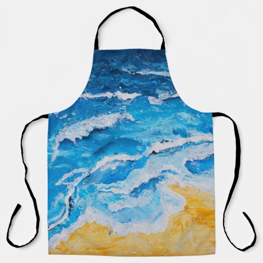 アクリル海とビーチ絵画のスケッチ台 エプロン (正面)