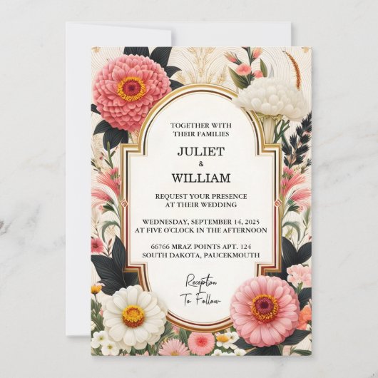 アクリル演劇アジアの濃厚な韓国人結婚の 招待状 (正面)