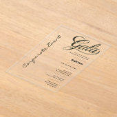 アクリル澄んガラ・ビジネス・チャリティー企業の金ゴールド アクリル招待状 (レイダウン)