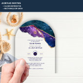 アクリル澄んバー(ユダヤ教の)バル・ミツバー銀河系スターリーナイトブルー アクリル招待状