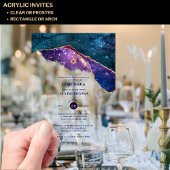 アクリル澄んバー(ユダヤ教の)バル・ミツバー銀河系スターリーナイトブルー アクリル招待状