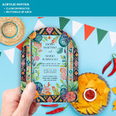 アクリル澄んフィエスタ民俗結婚フローラ予算 アクリル招待状