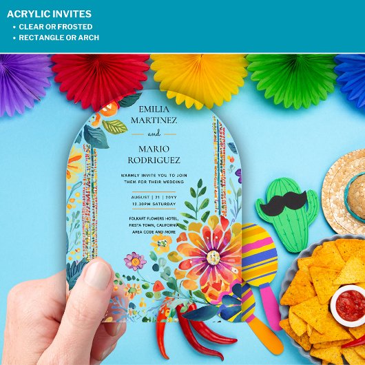 アクリル澄んフィエスタ結婚フローラ予算 アクリル招待状