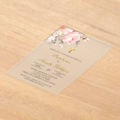 アクリル澄んフローラスペインの洗礼 アクリル招待状 (レイダウン)