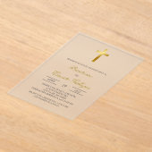 アクリル澄んフローラスペインの洗礼 アクリル招待状 (レイダウン)