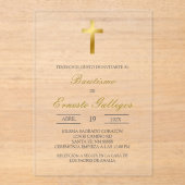 アクリル澄んフローラスペインの洗礼 アクリル招待状 (正面)