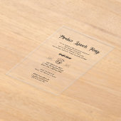 アクリル澄ん製品発売企業のイベントシック アクリル招待状 (レイダウン)