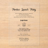 アクリル澄ん製品発売企業のイベントシック アクリル招待状 (正面)