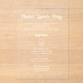 アクリル澄ん製品発売企業のイベントシック アクリル招待状 (正面)