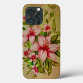 アクリル画のカラフルな花 iPhone 13 PROケース