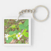 アクリル系キーチェーン天然花 キーホルダー (裏面)