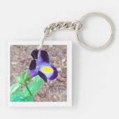 アクリル系キーチェーン天然花 キーホルダー (裏面)