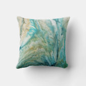 アクリル系抽象芸術ターコイズ海岸 クッション (裏面)