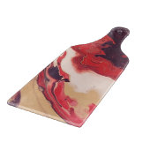 アクリル系抽象芸術レッドとマホガニー カッティングボード (角)