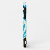 アクリル系青色黒色の液状抽象芸術パターン Case-Mate iPhoneケース (裏面/左)