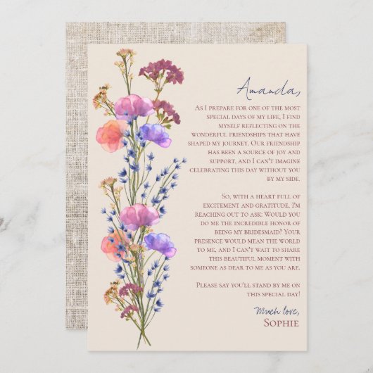 アクリル素朴フローラは私の花嫁になる シーズンカード (正面/裏面)