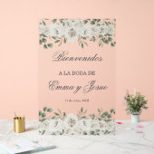 アクリル結婚のウェルカムサインスペインのイン アクリルサイン (ウェディング)