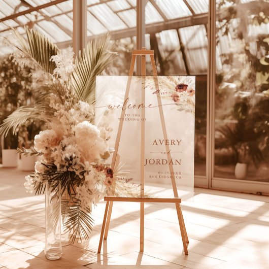 アクリル結婚のウェルカムサイン、秋の結婚式へようこそ アクリルサイン