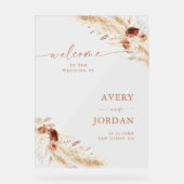 アクリル結婚のウェルカムサイン、秋の結婚式へようこそ アクリルサイン (正面)