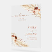 アクリル結婚のウェルカムサイン、秋の結婚式へようこそ アクリルサイン (傾斜)