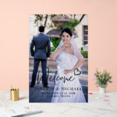 アクリル結婚の歓迎サインと写真 アクリルサイン (ウェディング)