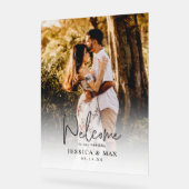 アクリル結婚の歓迎サインと写真 アクリルサイン (傾斜)