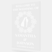 アクリル結婚スノーフレークの歓迎サイン アクリルサイン (傾斜)