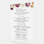 アクリル結婚ブルゴーニュ式プログラムサイン アクリルサイン (傾斜)