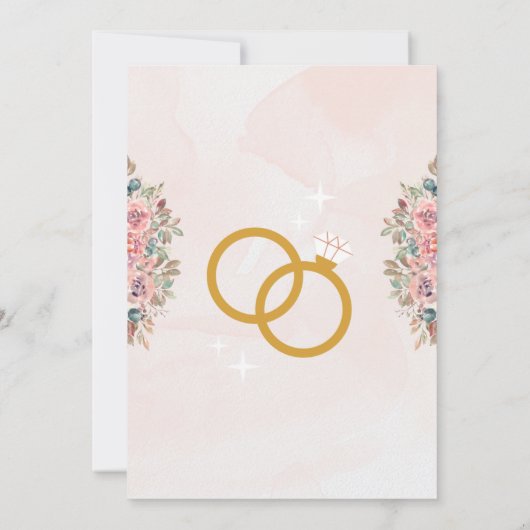 アクリル結婚式招待状エレガント、グ結婚リーン 招待状 (裏面)