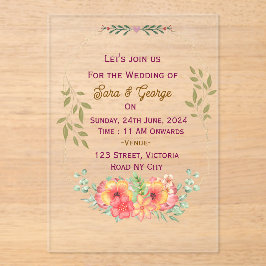 アクリル結婚式招待状 アクリル招待状