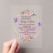 アクリル結婚式招待状 アクリル招待状 (インサイチュ (ポータブル))